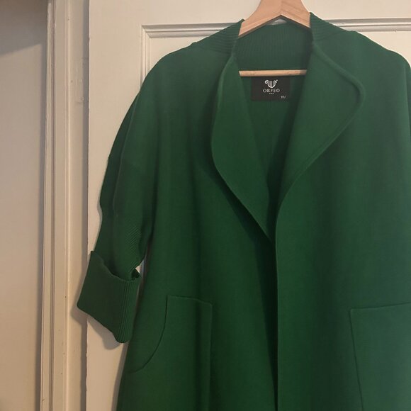 Orfeo Paris Green Sweater Coat - Brand New!! (One Size fits all) - Picture 2 of 9